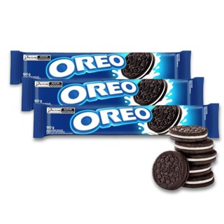 Biscoito Oreo Recheado Baunilha Tradicional Kit 3un de 90g em Oferta na Shopee
