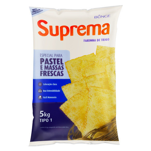 Farinha de Trigo 5 Kg Especial para Pastel e Massas Frescas Suprema em Oferta na Shopee