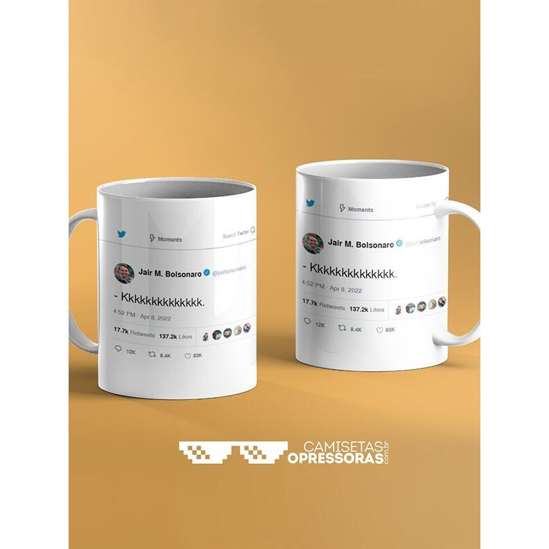 Caneca - Kkkkkkkk Tweet Bolsonaro