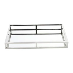 Bandeja de Aço Inox com Espelho Prata – Wolff