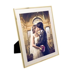 Porta-Retrato Wolff Basic de Aço Inox Dourado 20cm x 25cm