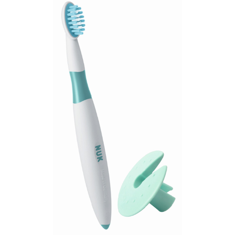Escova De Dente NUK Cerdas Macias Com Anel De Proteção