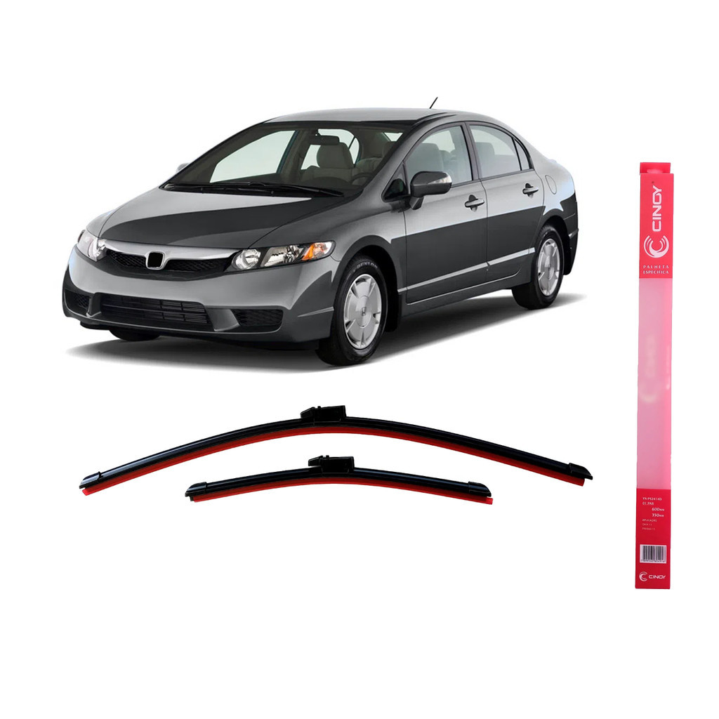 Palheta Dianteira Parabrisa Silicone Civic 2007 08 09 10 2011 em Oferta na Shopee