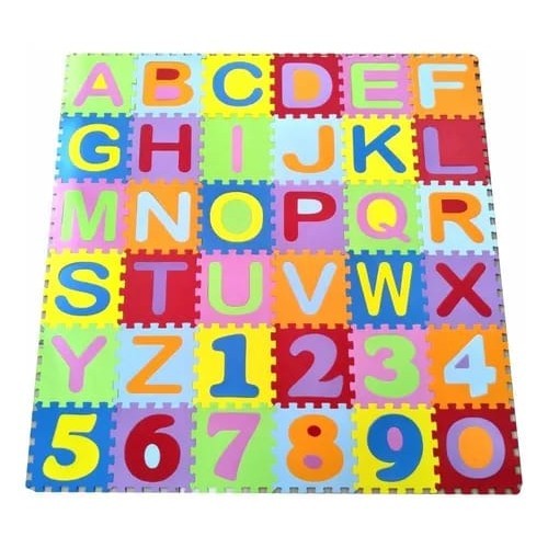 Tapete Alfabeto Eva Tatame Bebê Infantil Educativo Criança 26 Peças 29x29cm