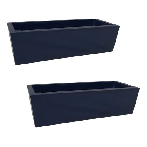 Kit 2 Jardineiras de Plantas Azul 37x15 Floreira Polietileno