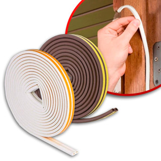 Fita Veda Fresta Adesivo Branco Marrom 6 Metros Anti Ruido Isolante Acústico Porta e Janela em Oferta na Shopee