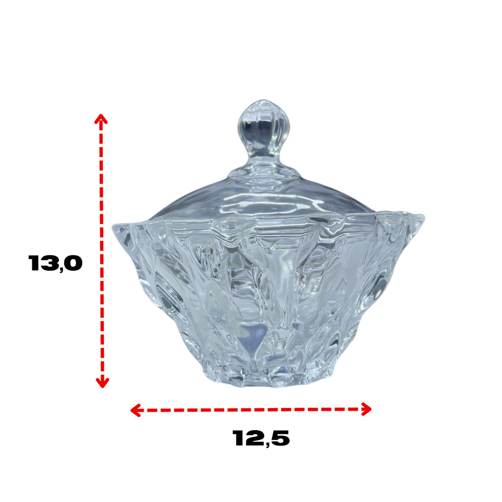 Potiche Baleiro Bomboniere de Vidro Doces Com Tampa Decorativo 245ml · foto 2