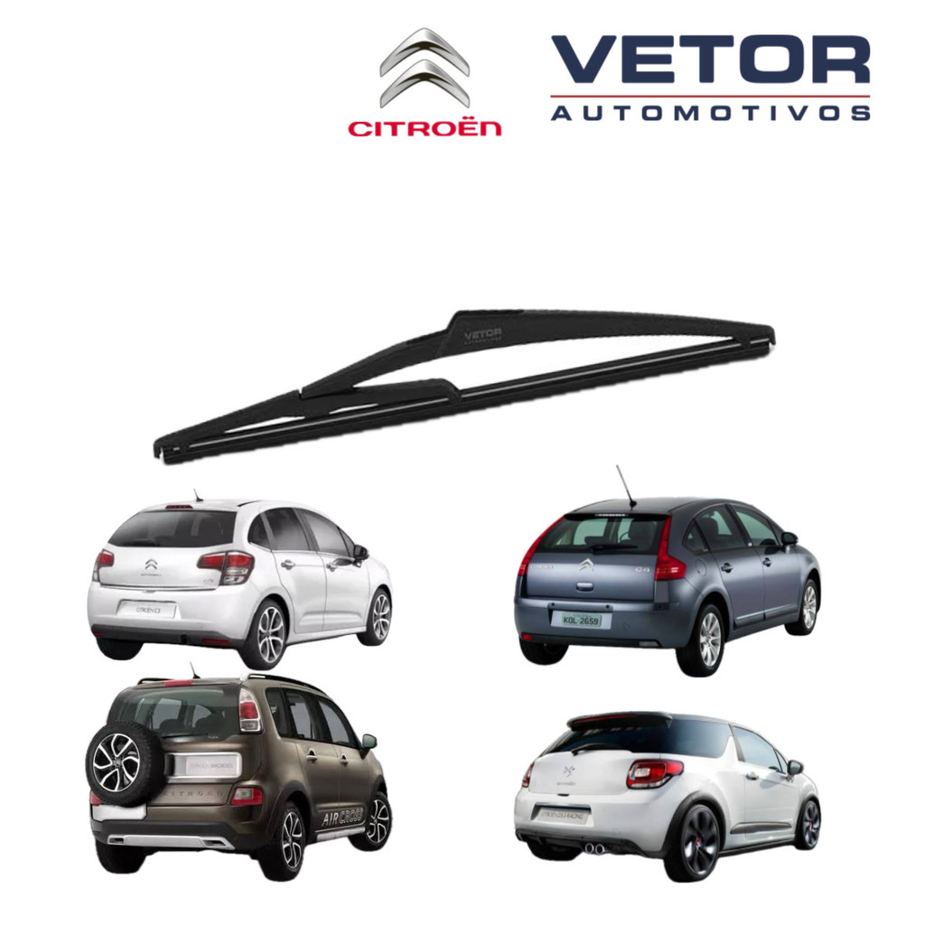 Palheta Traseira Premium C3 (2012 a 2021) / C4 Hatch / Aircross / DS3 Limpador T
