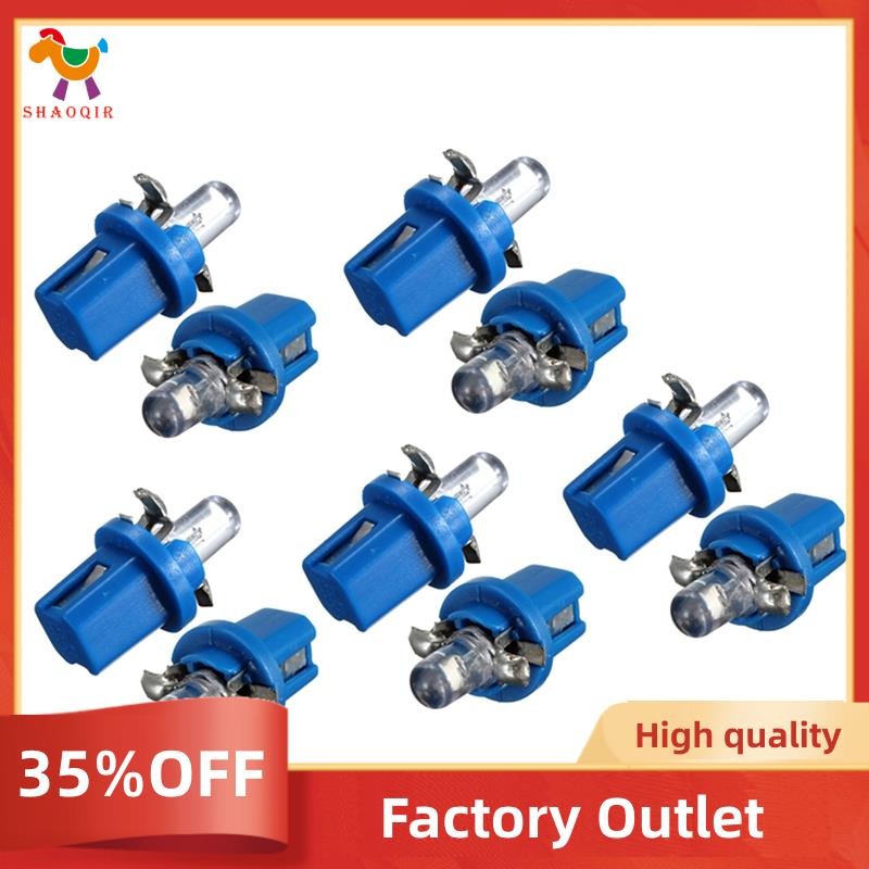 10 Unidades Medidor De Lâmpada LED Dash B8-5D T5 Com Suporte Azul Ajuste Luz De Carro Automático