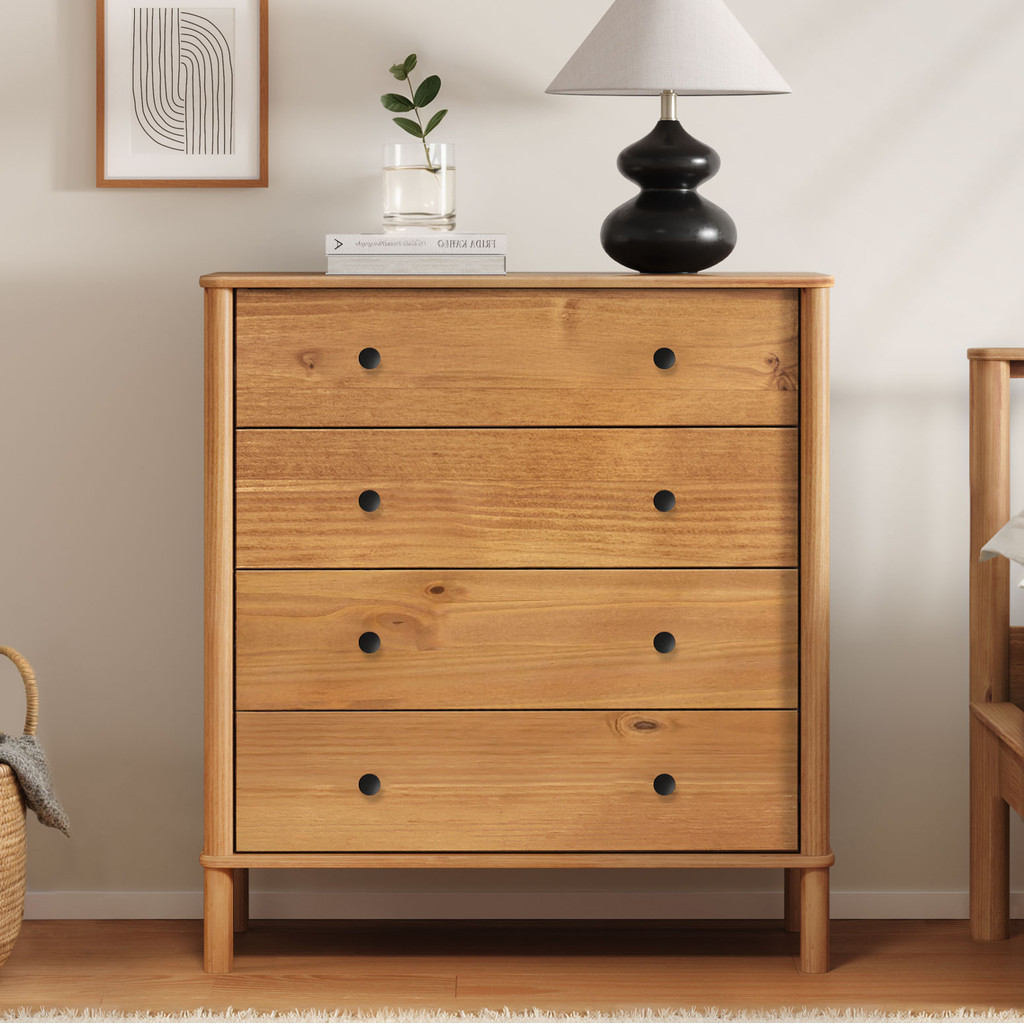 Cômoda para quarto Escandinava 4Gav Telescópicas Madeira Apoana Freijó em Oferta na Shopee