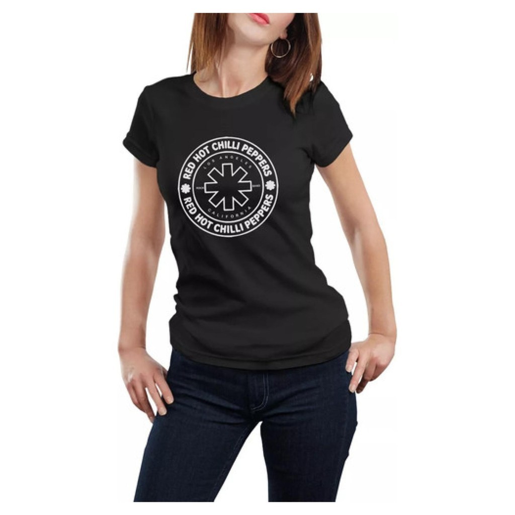 Camiseta Babylook Show Red Hot Chili Peppers Tour Rock 6