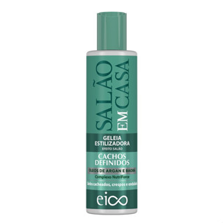 Eico Geleia Estilizadora Finalizadora Day After Salão em Casa Cachos Definidos Óleo Argan e Baobá 200ml