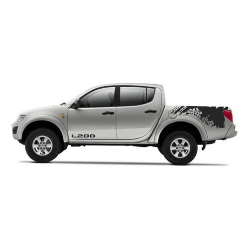 Kit Adesivos Laterais Mitsubishi L200 Triton Ltm002 Grafite