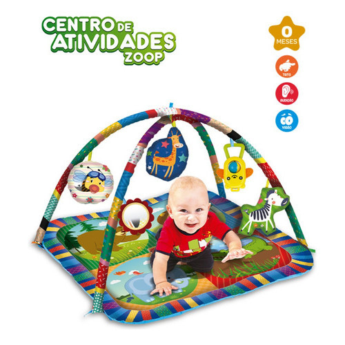 Tapete Centro De Atividades Interativo Para Bebê Almofadado Interativo zoop toys brinquedo barulho mordedor