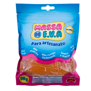 Massa de EVA Foamy p/artesanato 50g Marrom 13005 Make +