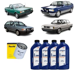 Kit Troca Oleo E Filtro VW Gol Parati Saveiro Quadrado Ap 1.0 1.6 1.8 2.0 20w50 Mineral revisão