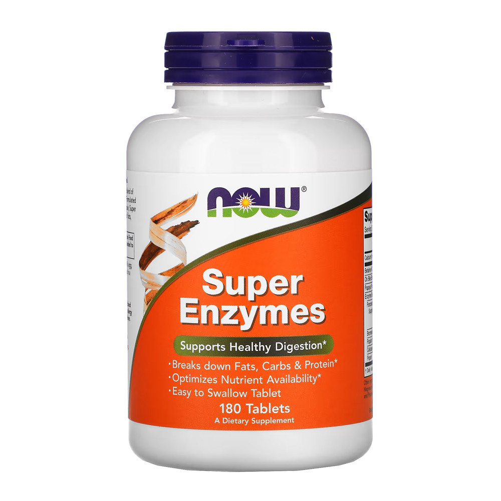 Super Enzimas Digestivas Now Foods 180 Tablets - Health