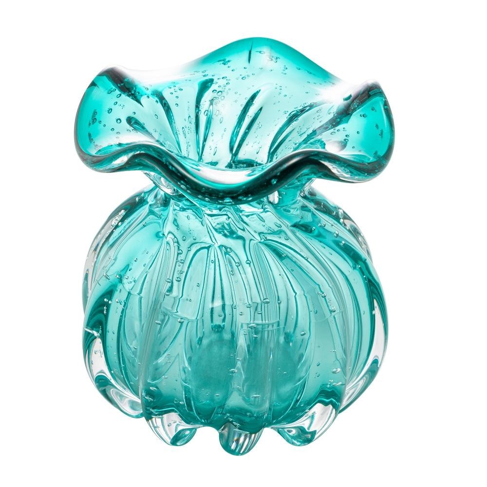 Vaso Wolff Italy de Vidro Tiffany 10cm x 11cm em Oferta na Shopee