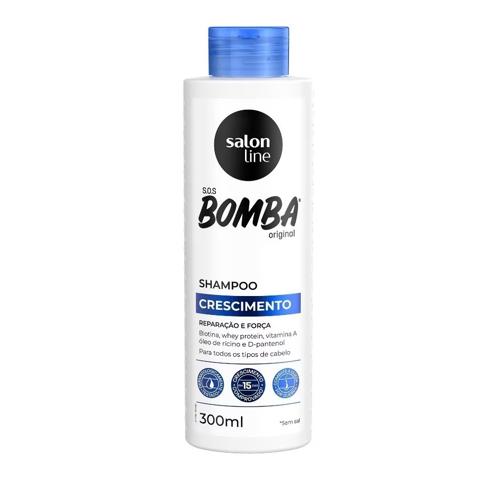Shampoo SOS Bomba Original Crescimento 300ml - Salon Line