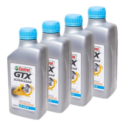 Kit Óleo Troca Revisão 15w-40 Sae Ultraclean Gtx Castrol 4 L