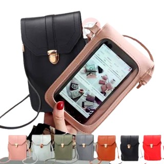 Bolsinha Feminina Bolsa Transversal Porta Celular Com Visor Touch Para Celular em Oferta na Shopee