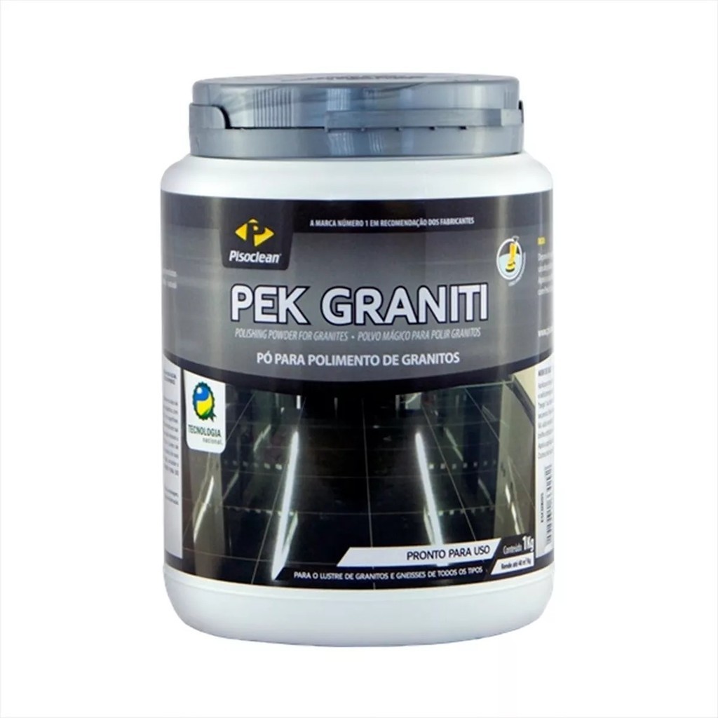 Pek Graniti Escuro Pisoclean 1kg Pó Para Lustre De Granitos