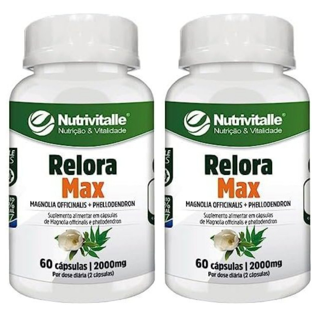 KIT 2 UN - RELORA 2000MG 60 CAPSULAS NUTRIVITALLE