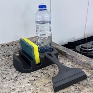 Kit Porta Detergente Com Rodinho Elegance em Oferta na Shopee