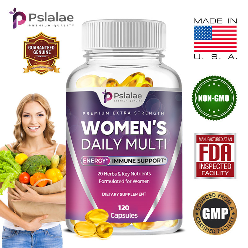 【 Women's Multivitamin 】 Contains Vitaminas A , B12 , C , D , E , Biotina , Ácido Fólico , Zinco
