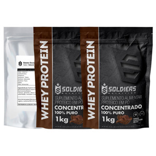 Kit: Whey Protein Concentrado 2Kg + Batata Doce Desidratada Em Pó 1Kg - Soldiers Nutrition