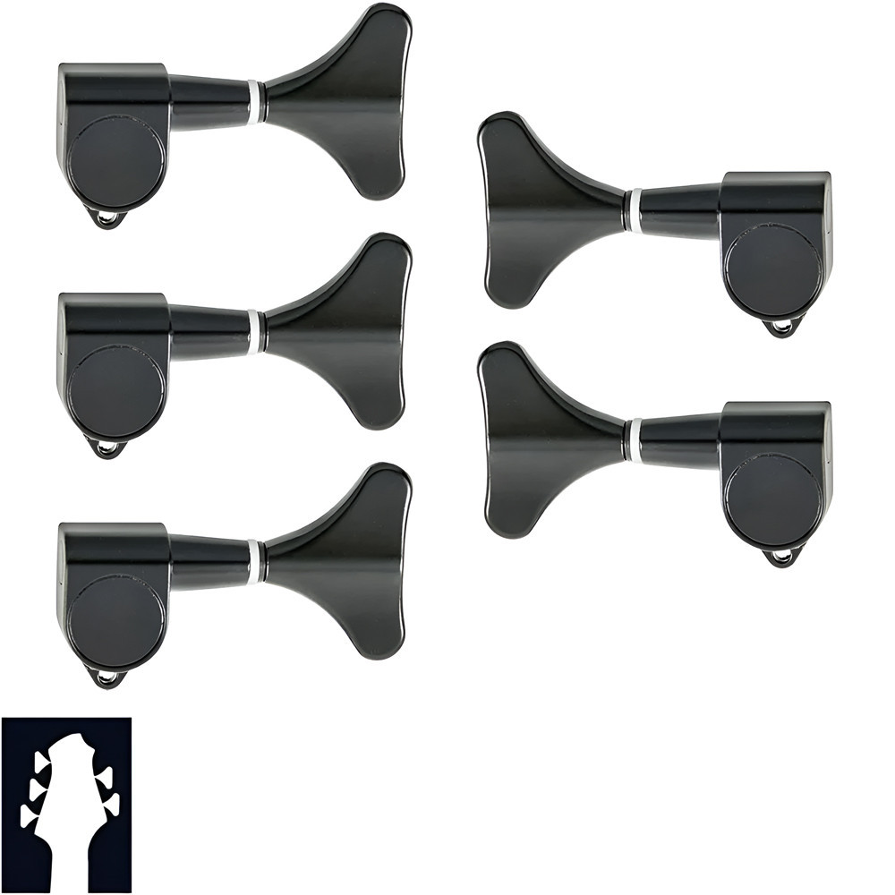 Tarraxas Blindadas Pretas Para Contra Baixo 5 Cordas Strinberg 3x2