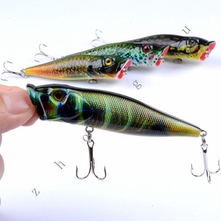 2024 nova  Isca De Pesca 9,5cm/12g Dura Popper Com Anzol Agudos Olhos 3D