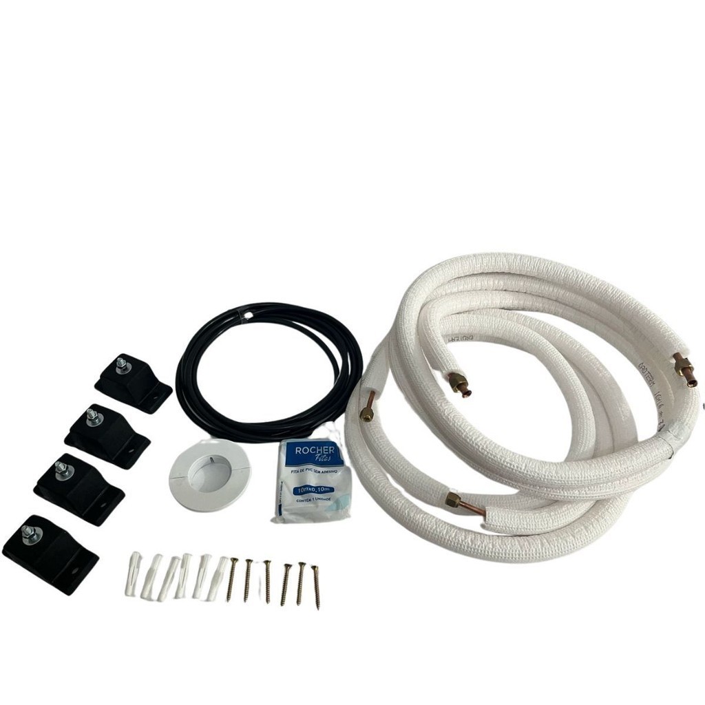 Kit Instalação Para Ar Condicionado 1/4" - 3/8" Split C/ Coxim 2 Metros