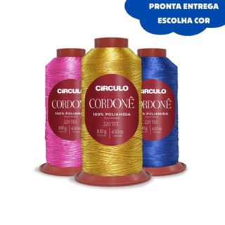 Fio Cordonê Circulo 100g 450mts - Macio e Cores Vibrantes - 100% Poliamida em Oferta na Shopee