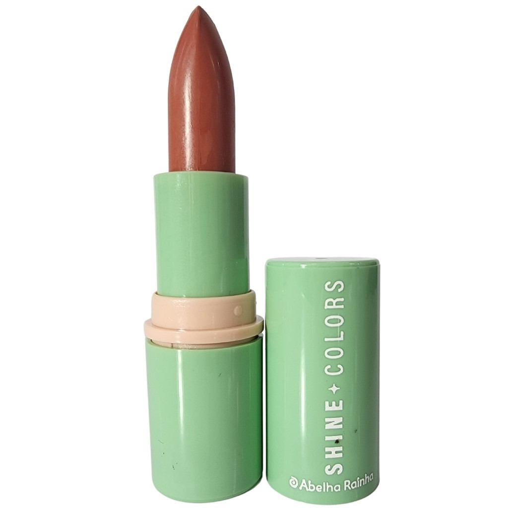 Batom Brilho e Sabor Pêssego FPS 15 Shine Colors Abelha Rainha 3,7g em Oferta na Shopee