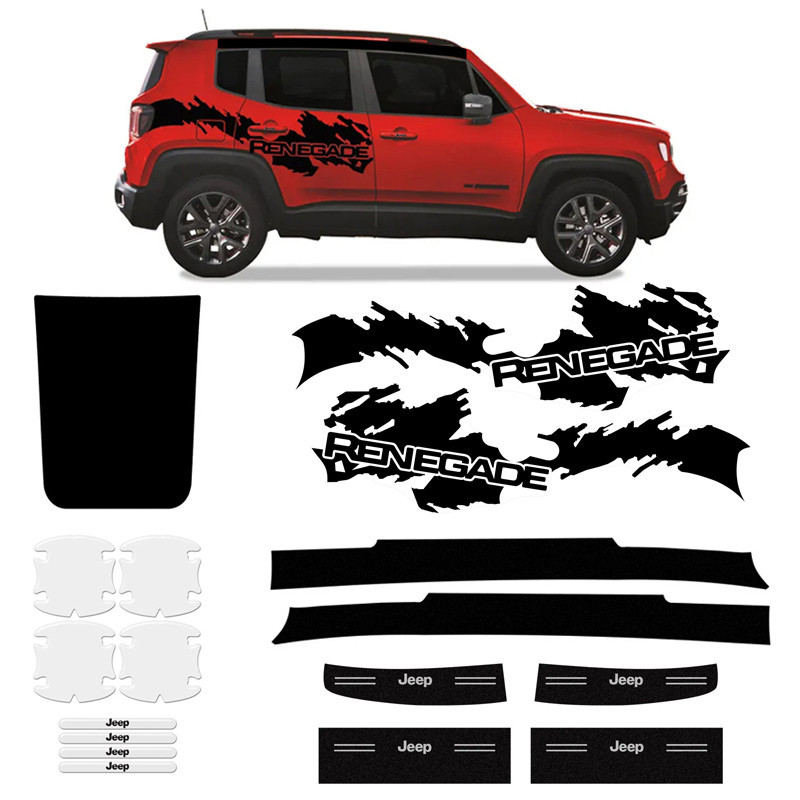Adesivos Jeep Renegade Protetor Maçaneta, Faixas, Soleiras Genérico