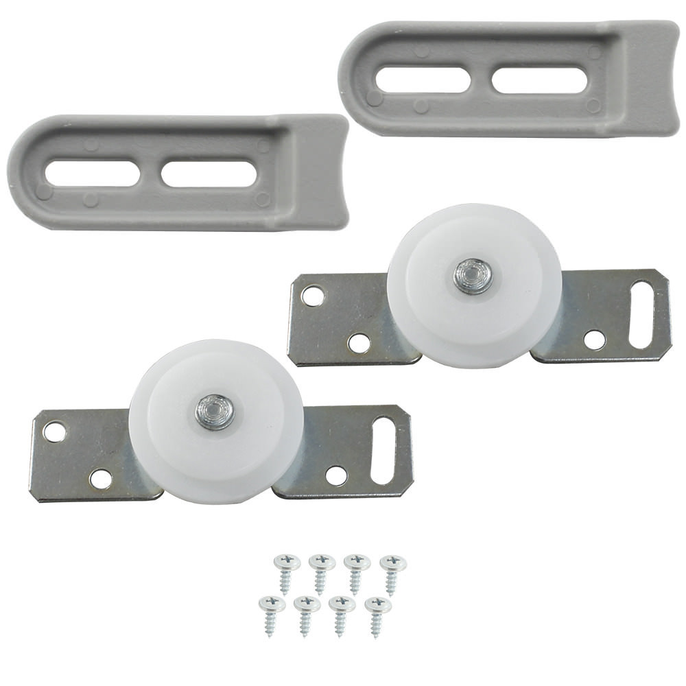 KIT RODA 1 PORTA DE CORRER GUARDA ROUPA C/ ROLAMENTO E GUIA