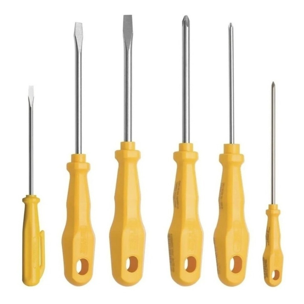 Kit Jogo De Chave Fenda E Philips Cromado Tramontina 6 Pçs em Oferta na Shopee