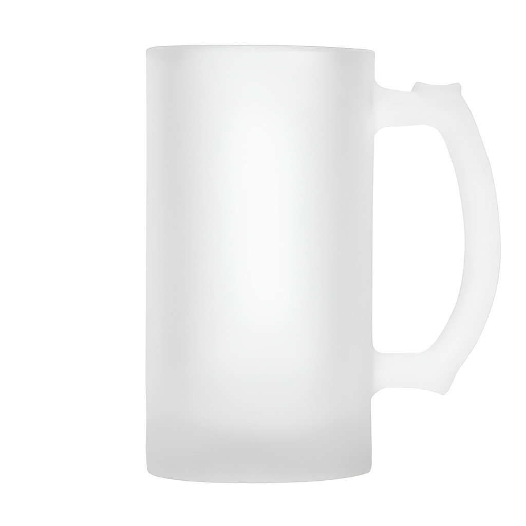 Caneca Chopp vidro jateada fosca 500 ml resinada sublimação caneco cerveja bar restaurante copo zero grau alemã 475 ml jateado fosco resina