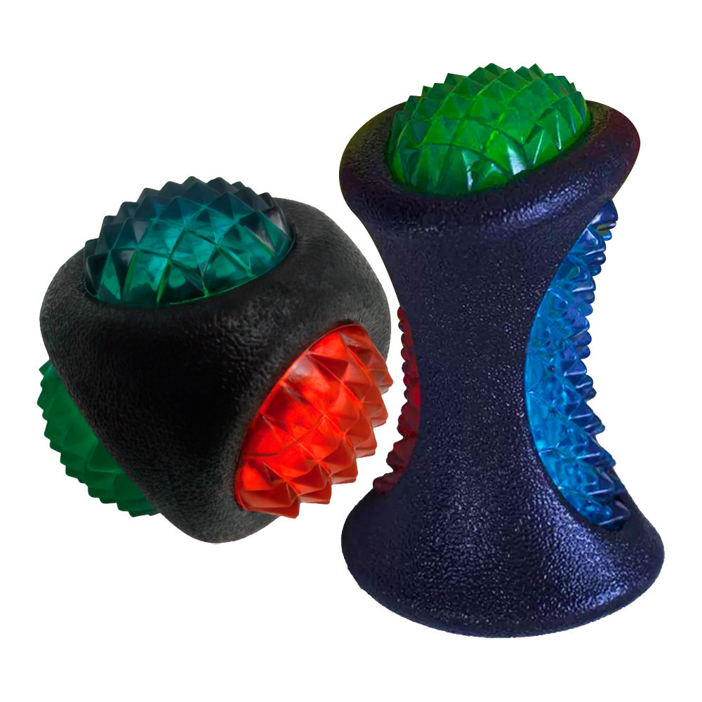 Brinquedo Cachorro Osso Bola Piscante Colorida 7 cm Savana Pet