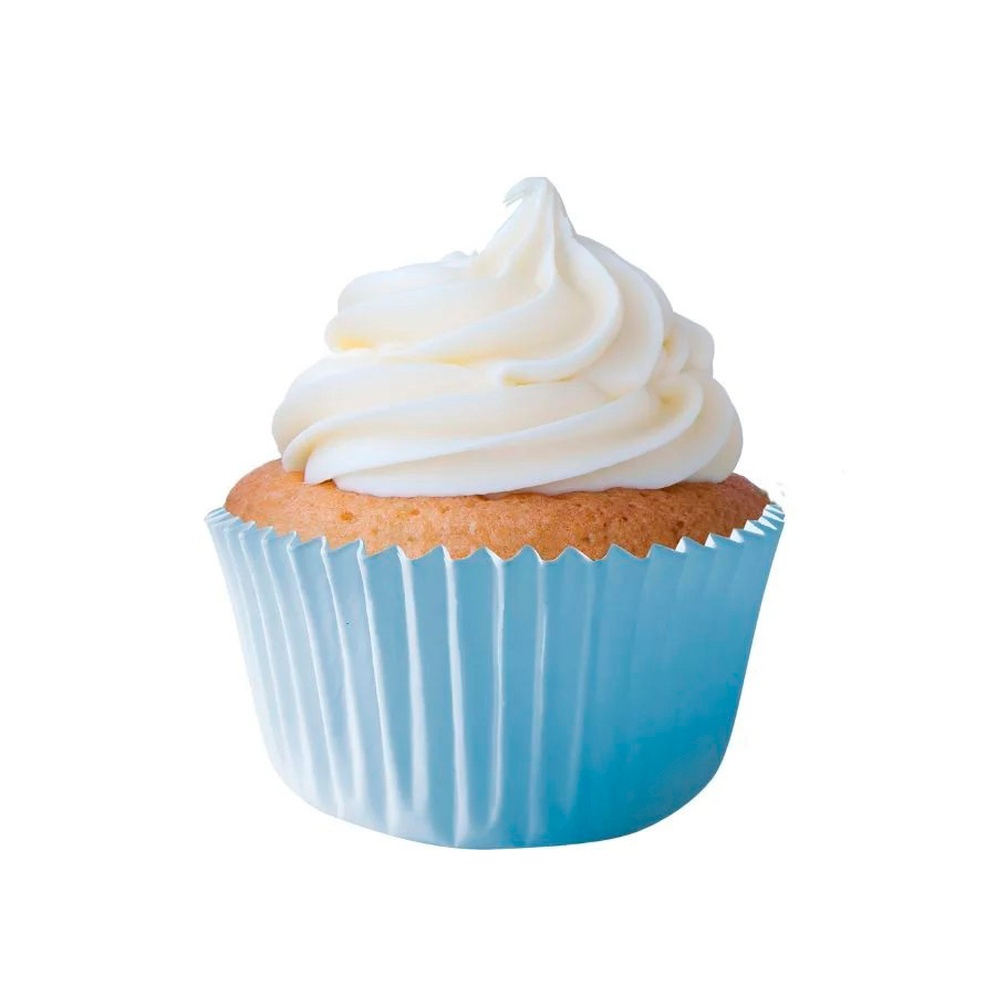 Forminha Forneável para Cupcake - Azul Bebê - 45 unidades - Mago - Rizzo em Oferta na Shopee