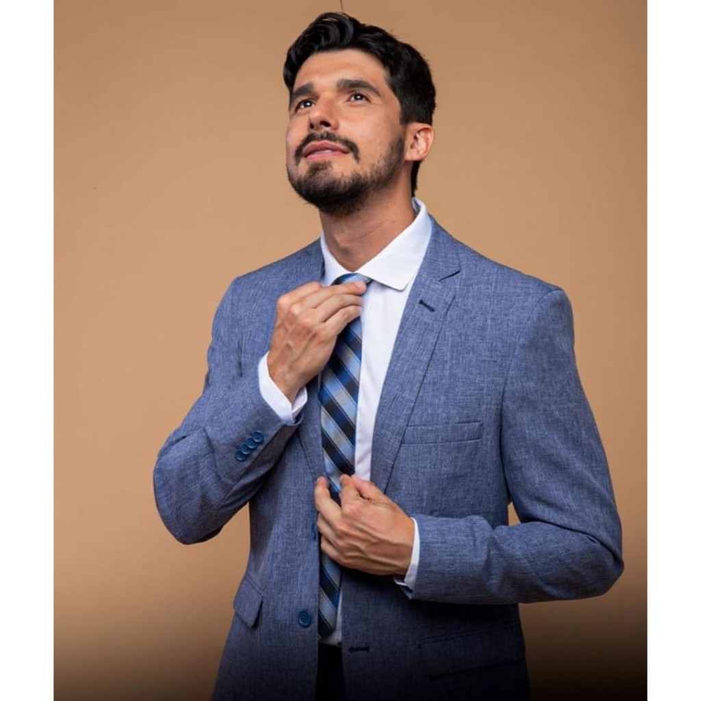 Terno/Costume Microfibra - Azul Mesclado