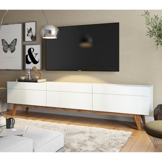 Rack Classic I 3 GV Branco Acetinado 218 cm em Oferta na Shopee