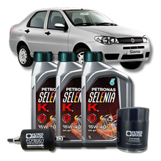 Revisão Óleo e Filtros - Fiat Siena 1.0/1.3/1.4 Fire - 15W40 Petronas em Oferta na Shopee