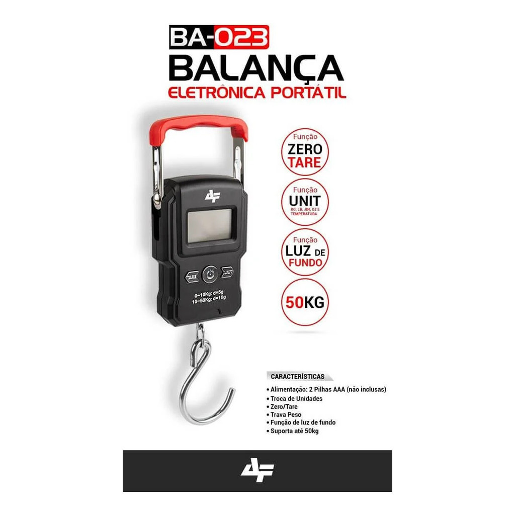 Balança Digital Portátil De Mão Gancho Até 50kg Trava Mala Alta qualidade e durabilidade em Oferta na Shopee