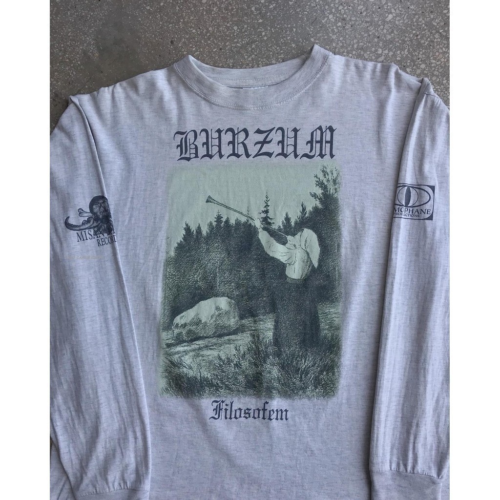 Estilo Burzum Band T-Shirt de manga comprida Medieval Loose American Style Literary Style Top