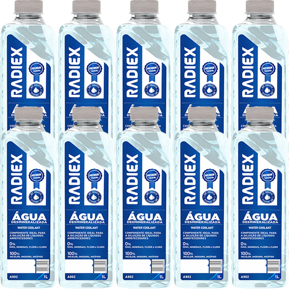 Kit 10 Litros Agua Desmineralizada Para Radiador Universal Carro Moto Caminhão em Oferta na Shopee