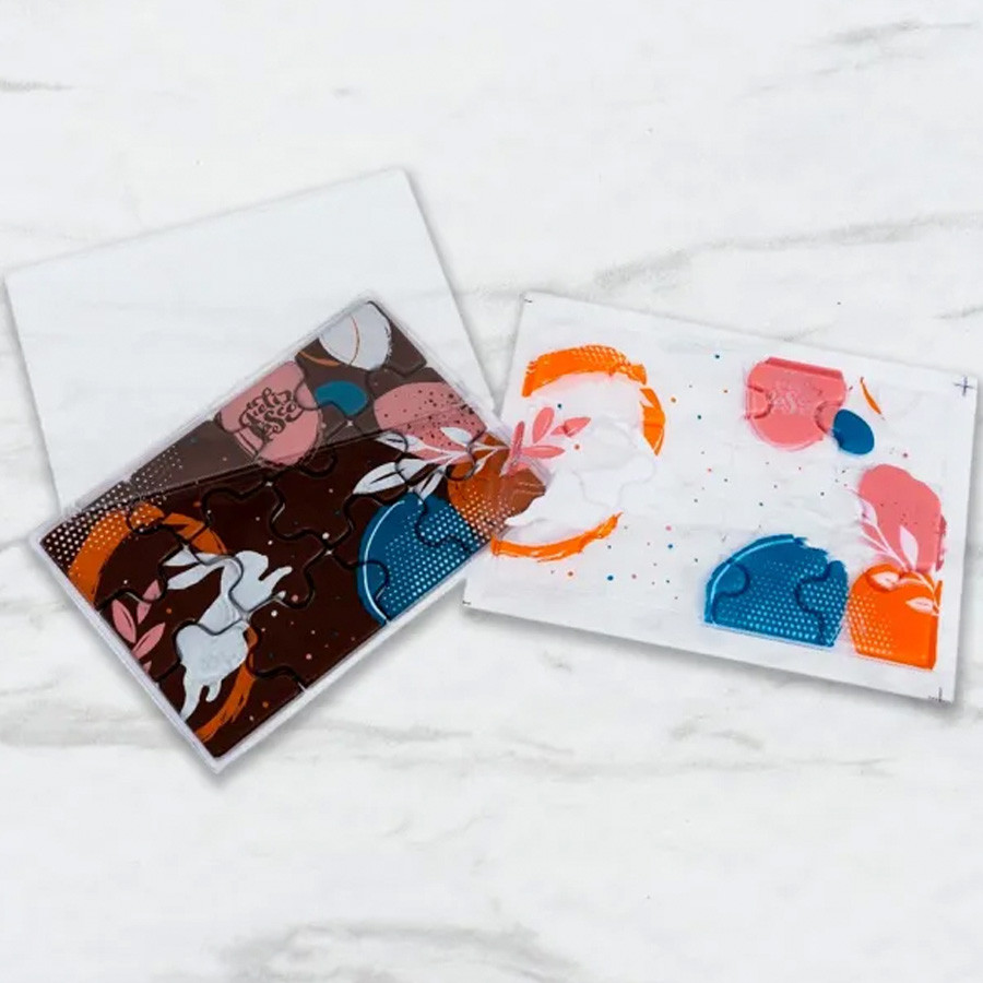 Blister Decorado com Transfer para Chocolate - Quebra-Cabeça Páscoa - BLP0193 01 - 1 unidade - Stalden - Rizzo