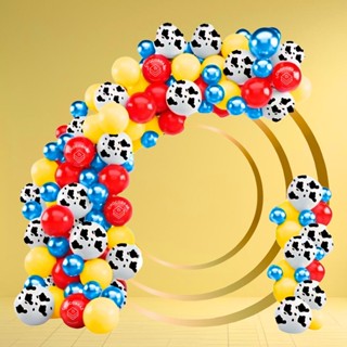 Kit 150 Balões AMARELO 7”+ VERMELHO  7”+ AZUL  Metalizado 5” + MALHADA - Balão Bexiga KIT27 em Oferta na Shopee