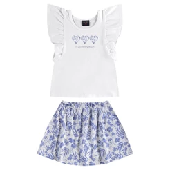 Conjunto Infantil com Blusa e Short-Saia Guloseima